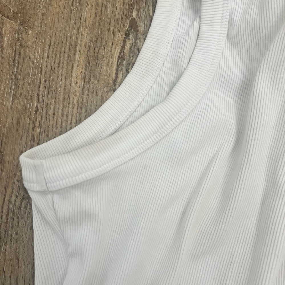 Mavi White Ribbed Top - Picture 5 of 5